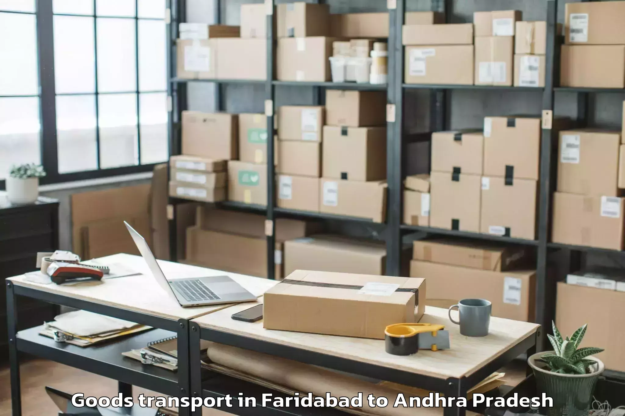 Faridabad to Ganganapalle Goods Transport Booking